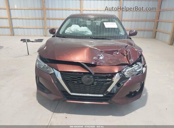3N1AB8CV5NY233487 2022 NISSAN SENTRA Burgundy Widok zestawu wskaźników
