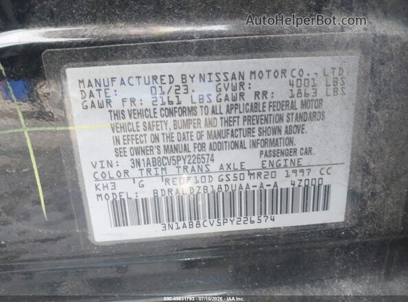 3N1AB8CV5PY226574 2023 NISSAN SENTRA Черный Вид подкапотного пространства
