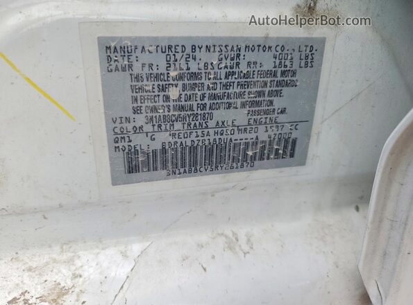 3N1AB8CV5RY281870 2024 NISSAN SENTRA White Vista del compartimento del motor