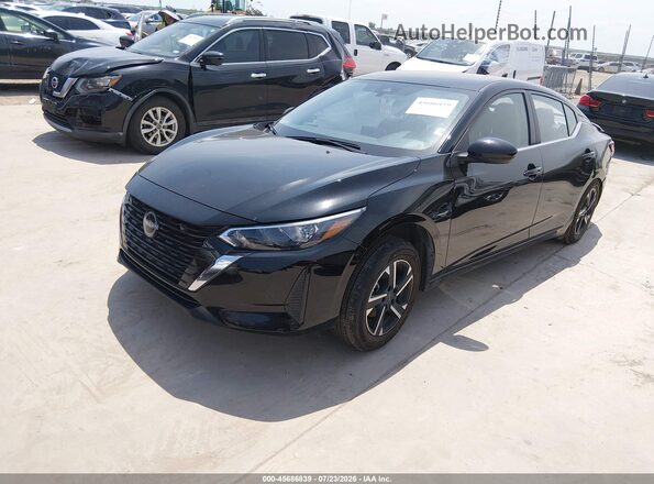 3N1AB8CV5SY361000 2025 NISSAN SENTRA Black წინა მარცხენა ხედი სამი მეოთხედიდან