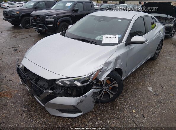 3N1AB8CV6LY225802 2020 NISSAN SENTRA Silver წინა მარცხენა ხედი სამი მეოთხედიდან