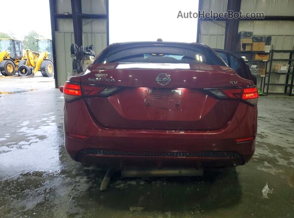 3N1AB8CV6MY200917 2021 NISSAN SENTRA Бордовый Вид сзади