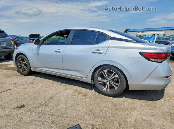 3N1AB8CV6MY206975 2021 NISSAN SENTRA Серебряный Задняя левая четверть