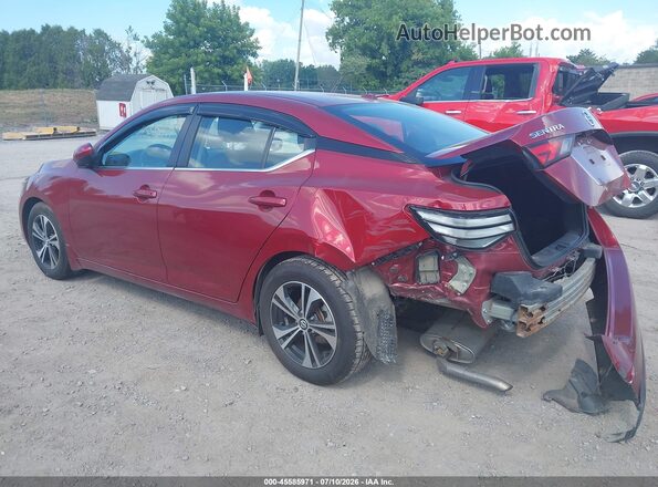 3N1AB8CV6MY221590 2021 NISSAN SENTRA Red Задня ліва чверть