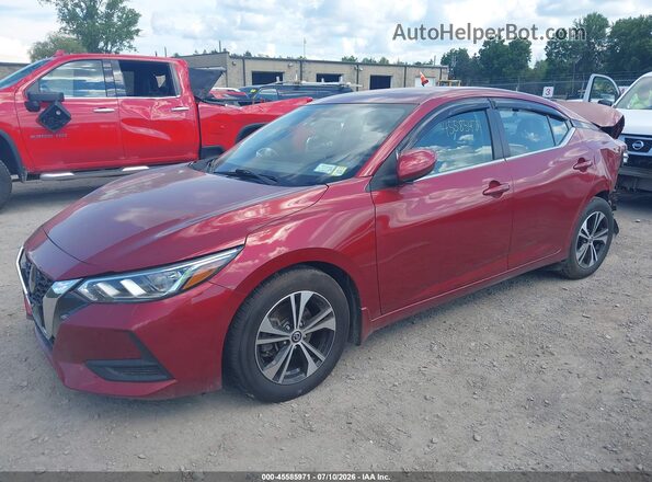 3N1AB8CV6MY221590 2021 NISSAN SENTRA Red Передня ліва чверть