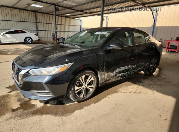 3N1AB8CV6MY230547 2021 NISSAN SENTRA Black Widok naklejki z numerem VIN