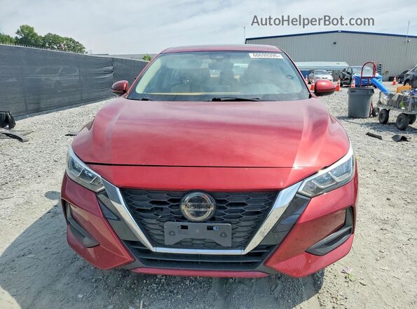3N1AB8CV6MY233478 2021 NISSAN SENTRA Burgundy წინა ხედი