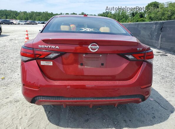 3N1AB8CV6MY233478 2021 NISSAN SENTRA Burgundy უკანა ხედი