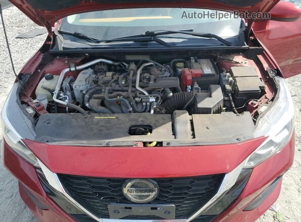 3N1AB8CV6MY233478 2021 NISSAN SENTRA Burgundy უკანა სალონის ხედი