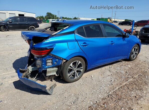 3N1AB8CV6MY323147 2021 NISSAN SENTRA Blue Задня права чверть