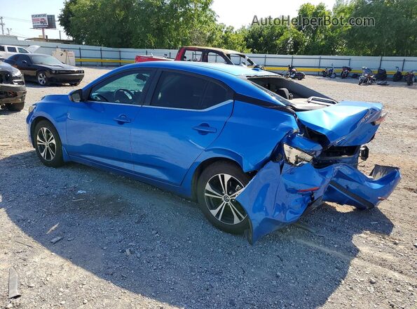 3N1AB8CV6MY323147 2021 NISSAN SENTRA Blue Задня ліва чверть
