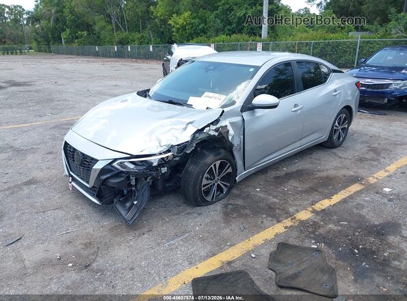 3N1AB8CV6PY238829 2023 NISSAN SENTRA Silver წინა მარცხენა ხედი სამი მეოთხედიდან