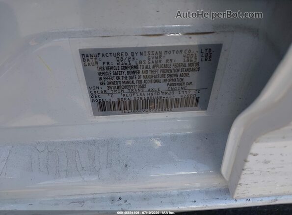 3N1AB8CV6RY210502 2024 NISSAN SENTRA White Вид підкапотного простору