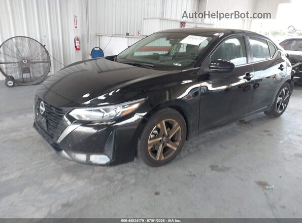 3N1AB8CV6RY252264 2024 NISSAN SENTRA Black Առջևի ձախ երեք քառորդ տեսարան
