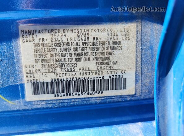 3N1AB8CV6RY360982 2024 NISSAN SENTRA Blue Вид підкапотного простору