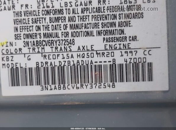 3N1AB8CV6RY372548 2024 NISSAN SENTRA Blue Vista del compartimento del motor
