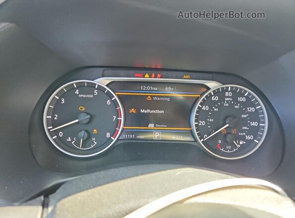 3N1AB8CV6SY231727 2025 NISSAN SENTRA Gray Instrument cluster view