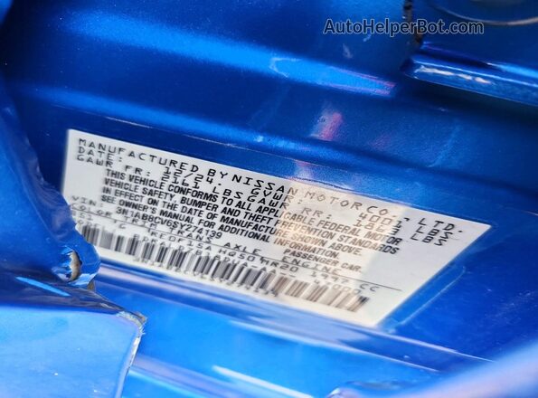 3N1AB8CV6SY274139 2025 NISSAN SENTRA Blue Engine compartment view