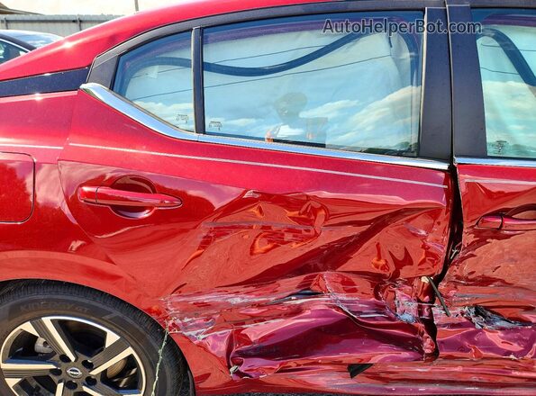 3N1AB8CV6SY363578 2025 NISSAN SENTRA Red Rear seats view
