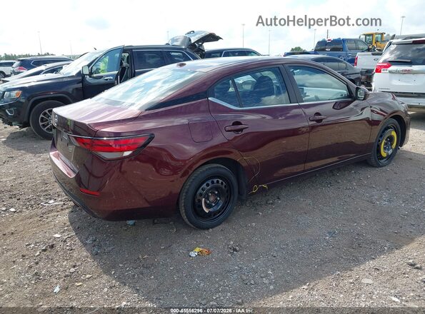 3N1AB8CV6SY393535 2025 NISSAN SENTRA Maroon უკანა მარჯვენა