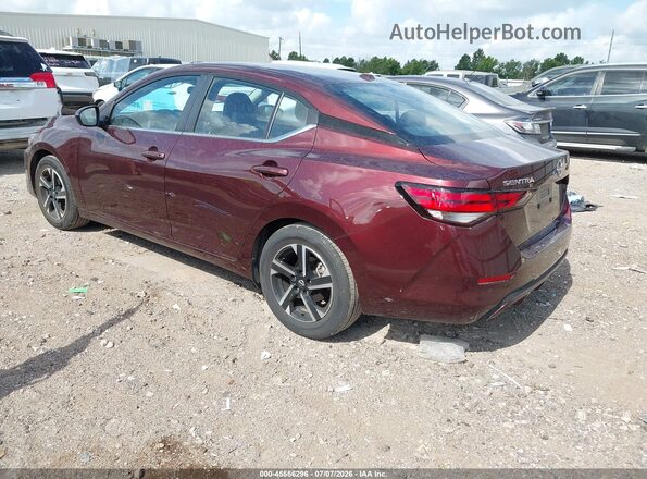 3N1AB8CV6SY393535 2025 NISSAN SENTRA Maroon უკანა მარცხენა