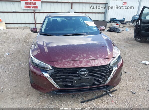3N1AB8CV6SY393535 2025 NISSAN SENTRA Maroon ხელსაწყოთა პანელის ხედი