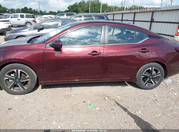 3N1AB8CV6SY393535 2025 NISSAN SENTRA Maroon სალონის 360-გრადუსიანი ხედი