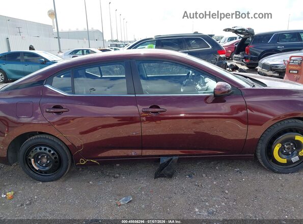 3N1AB8CV6SY393535 2025 NISSAN SENTRA Maroon უკანა სალონის ხედი