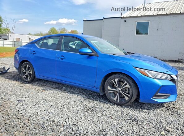 3N1AB8CV7LY294062 2020 NISSAN SENTRA Blue Передня права чверть