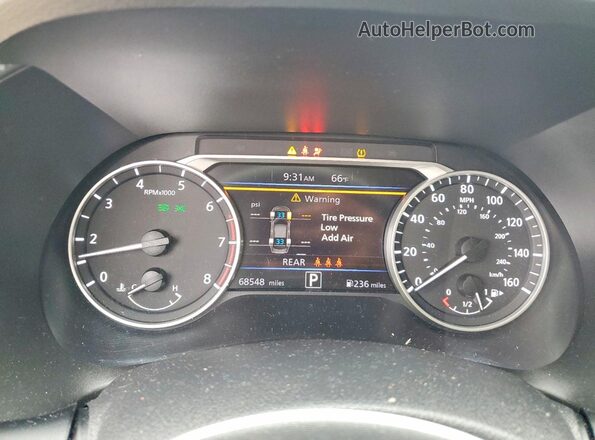 3N1AB8CV7LY301429 2020 NISSAN SENTRA Black ხელსაწყოთა პანელის ხედი
