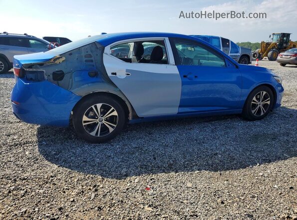 3N1AB8CV7MY238737 2021 NISSAN SENTRA Синий Задняя правая четверть