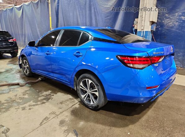 3N1AB8CV7MY254890 2021 NISSAN SENTRA Синий Задняя левая четверть