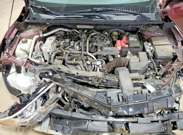3N1AB8CV7MY285735 2021 NISSAN SENTRA Maroon Widok wnętrza z tyłu