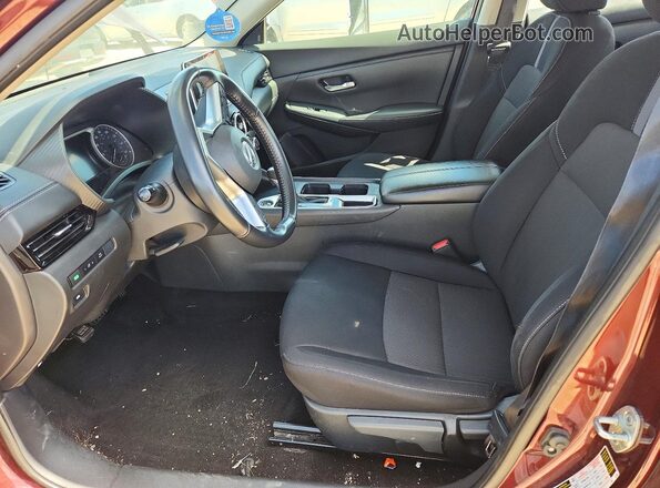 3N1AB8CV7NY224404 2022 NISSAN SENTRA Burgundy Vista interior delantera
