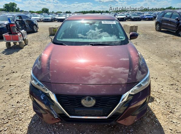 3N1AB8CV7NY224404 2022 NISSAN SENTRA Burgundy Vista frontal