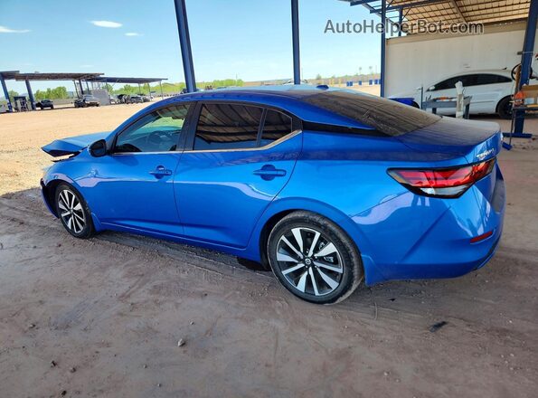 3N1AB8CV7NY236181 2022 NISSAN SENTRA Blue Հետևի ձախ