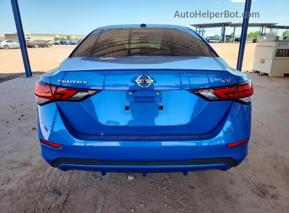 3N1AB8CV7NY236181 2022 NISSAN SENTRA Blue Հետևի տեսք