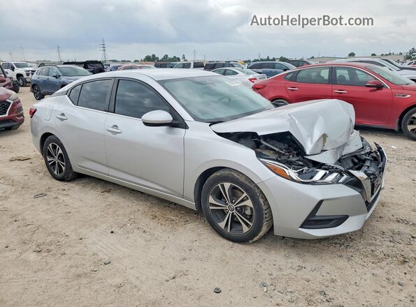 3N1AB8CV7NY243082 2022 NISSAN SENTRA Серебряный Передняя правая четверть