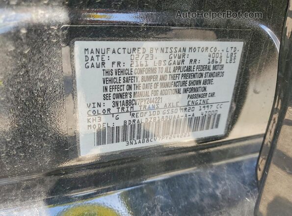 3N1AB8CV7PY244221 2023 NISSAN SENTRA Черный Вид подкапотного пространства
