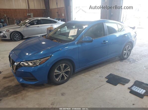 3N1AB8CV7PY259852 2023 NISSAN SENTRA Синий Передняя левая четверть