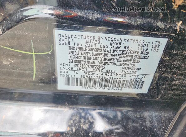 3N1AB8CV7RY225462 2024 NISSAN SENTRA Black VIN կոդի պիտակի տեսք