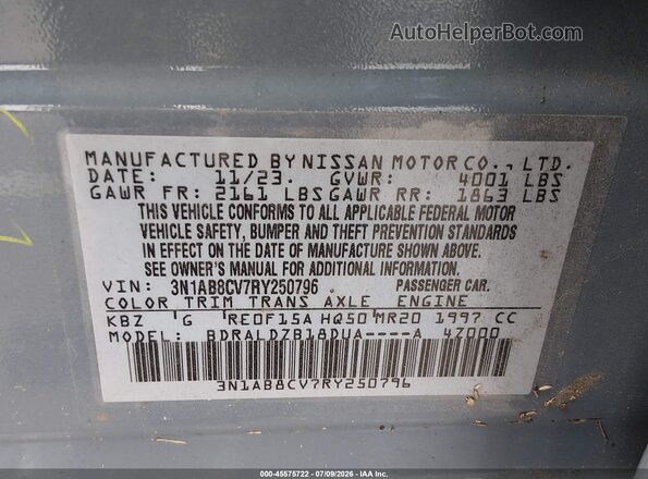 3N1AB8CV7RY250796 2024 NISSAN SENTRA Серый Вид подкапотного пространства