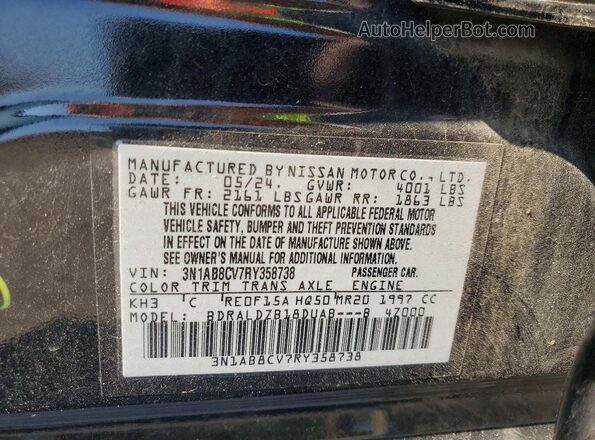 3N1AB8CV7RY358738 2024 NISSAN SENTRA Black Engine compartment view