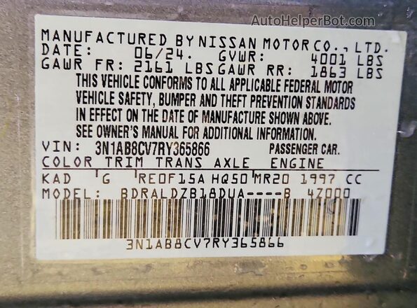 3N1AB8CV7RY365866 2024 NISSAN SENTRA Gray Vista del compartimento del motor