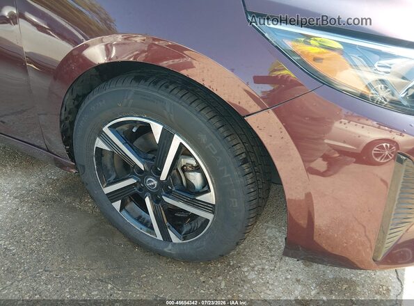 3N1AB8CV7SY275302 2025 NISSAN SENTRA Burgundy Դիմացի տեսք