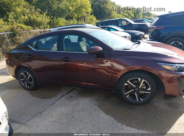 3N1AB8CV7SY275302 2025 NISSAN SENTRA Burgundy Սալոնի 360 աստիճան տեսք