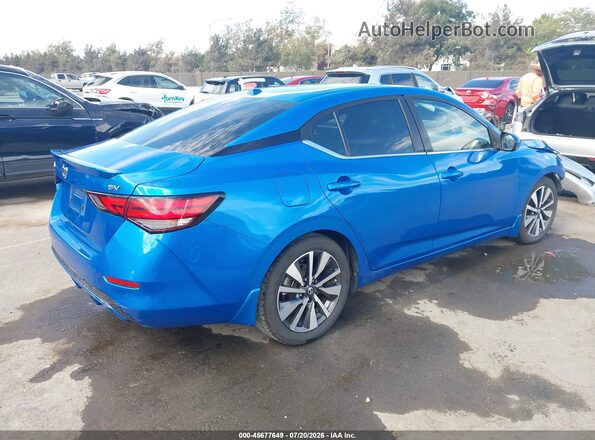 3N1AB8CV8LY254475 2020 NISSAN SENTRA Синий Задняя правая четверть