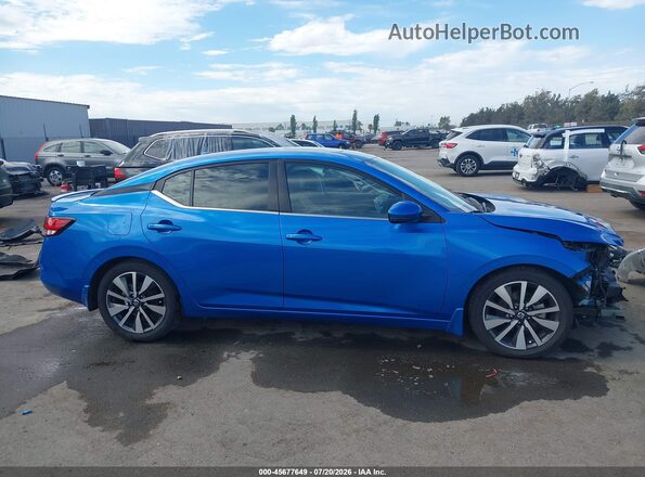 3N1AB8CV8LY254475 2020 NISSAN SENTRA Синий Вид задней части салона