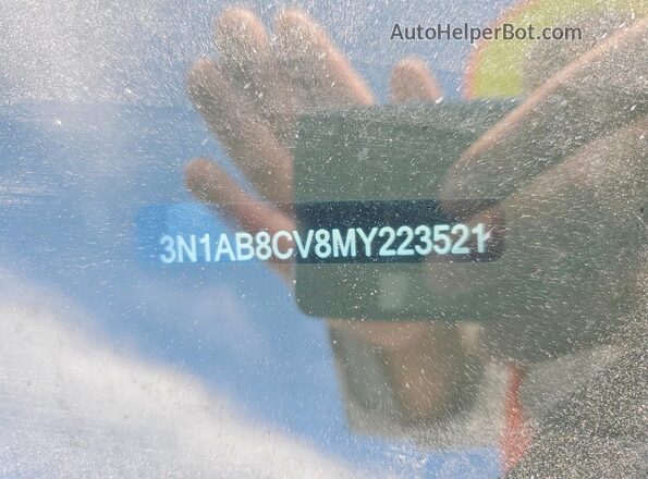3N1AB8CV8MY223521 2021 NISSAN SENTRA Silver Engine compartment view