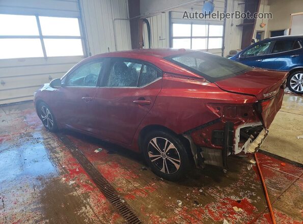3N1AB8CV8MY223874 2021 NISSAN SENTRA Red უკანა მარცხენა